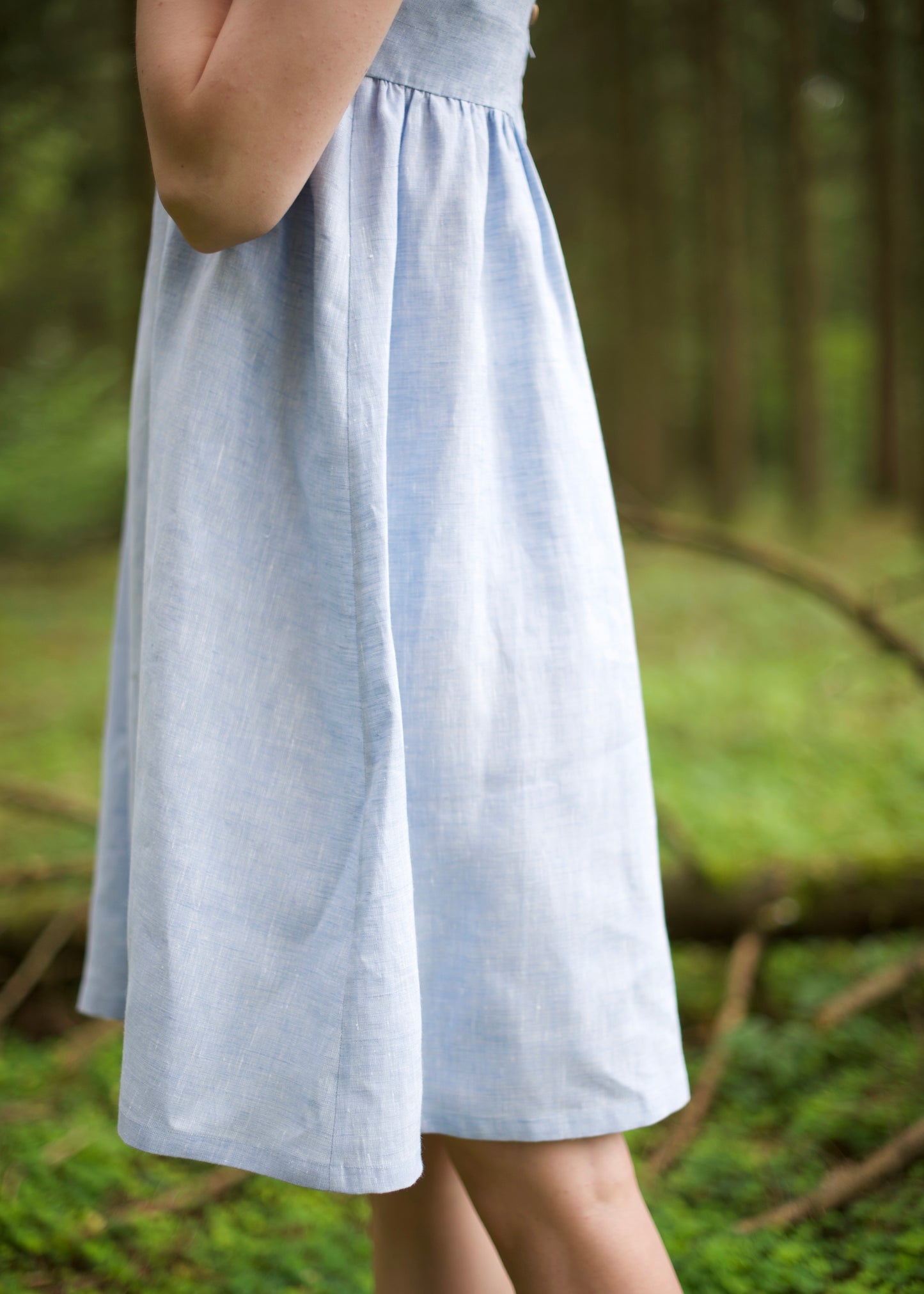 Aurelia Empire Linen Dress