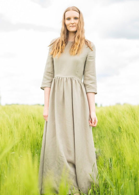 Selene Linen Maxi Dress